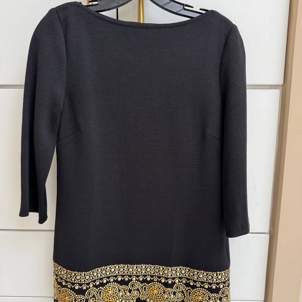 St. John’s Couture Top with gold embellishments on bottom